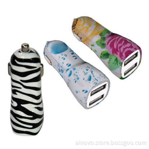 Water transfer printed electric car charger for tablet PC, 5V 2.1A, long cycle time